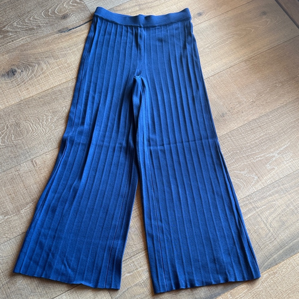 EUC House of Harlow 1960 Ribbed Knit Blue Pants - Small